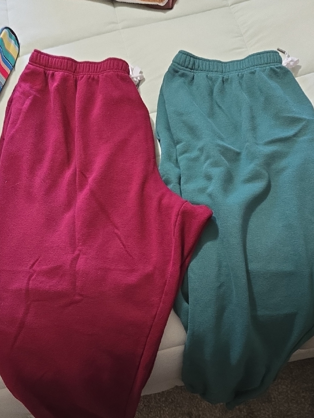 Sonoma Fleece Joggers in Burgundy and Green